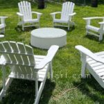 h2h lounge seating rental adirondack chairs white 2